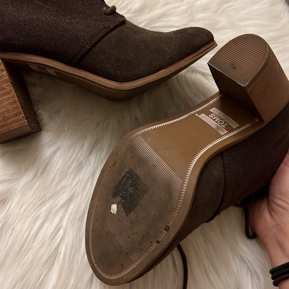 TOMS Lunata Chocolate Brown Lace-Up Booties 🤎 - Picture 4 of 8